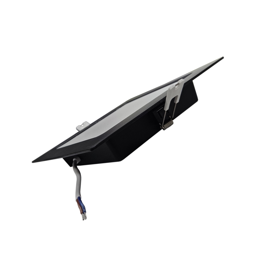 Foco de encastrar LED SQUARE LED/12W/230V 4000K 17x17 cm preto