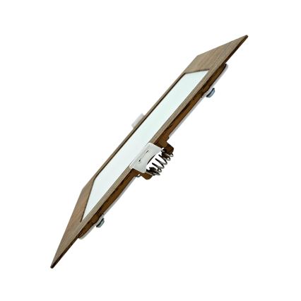 Foco de encastrar LED SQUARE LED/12W/230V 4200K 16,8x16,8 cm castanho