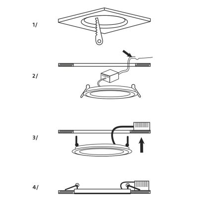 Foco de encastrar LED SQUARE LED/15W/230V 4200K 18,8x18,8 cm branco