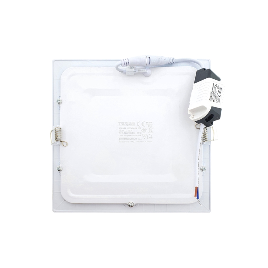 Foco de encastrar LED SQUARE LED/15W/230V 4200K 18,8x18,8 cm branco