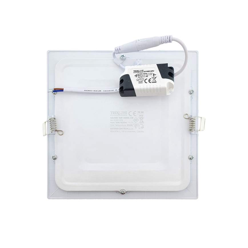 Foco de encastrar LED SQUARE LED/15W/230V 6500K 18,8x18,8 cm branco