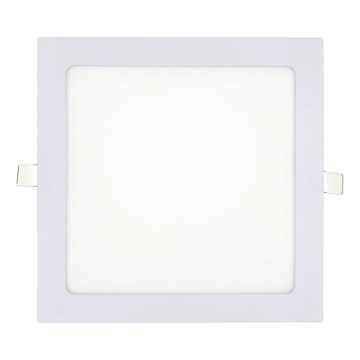 Foco de encastrar LED SQUARE LED/18W/230V 2700K 22x22 cm branco