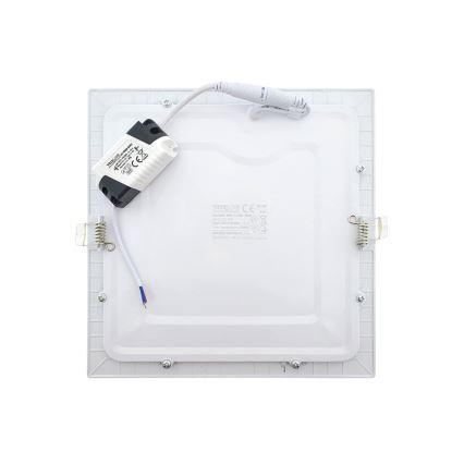 Foco de encastrar LED SQUARE LED/18W/230V 2700K 22x22 cm branco