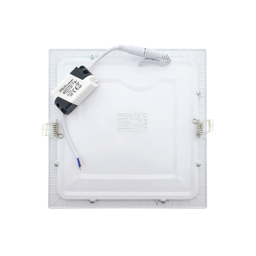 Foco de encastrar LED SQUARE LED/18W/230V 2700K 22x22 cm branco