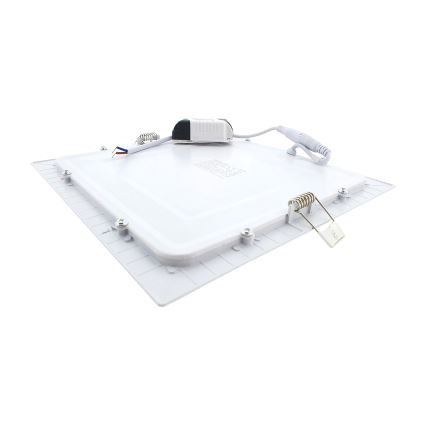 Foco de encastrar LED SQUARE LED/18W/230V 2700K 22x22 cm branco