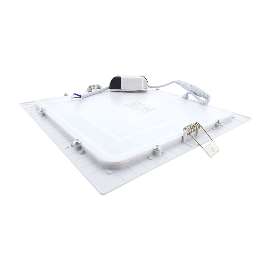 Foco de encastrar LED SQUARE LED/18W/230V 2700K 22x22 cm branco