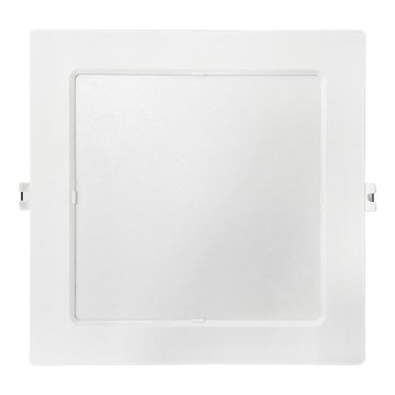 Foco de encastrar LED SQUARE LED/18W/230V 4000K 22x22 cm branco