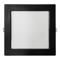 Foco de encastrar LED SQUARE LED/18W/230V 4000K 22x22 cm preto