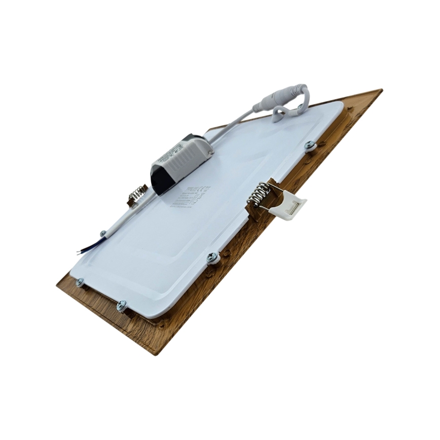 Foco de encastrar LED SQUARE LED/18W/230V 4200K 22x22 cm castanho