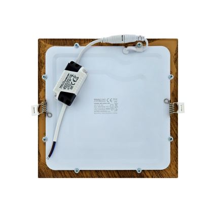 Foco de encastrar LED SQUARE LED/18W/230V 4200K 22x22 cm castanho