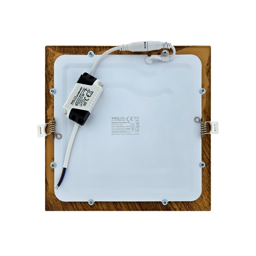 Foco de encastrar LED SQUARE LED/18W/230V 4200K 22x22 cm castanho