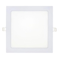 Foco de encastrar LED SQUARE LED/18W/230V 6500K 22x22 cm branco