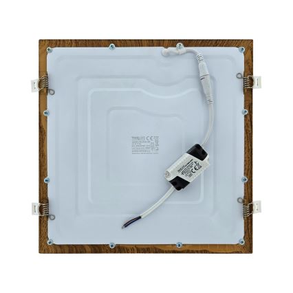 Foco de encastrar LED SQUARE LED/24W/230V 4200K 29,2x29,2 cm castanho