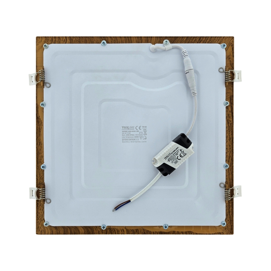 Foco de encastrar LED SQUARE LED/24W/230V 4200K 29,2x29,2 cm castanho