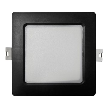 Foco de encastrar LED SQUARE LED/6W/230V 4000K 12x12 cm preto