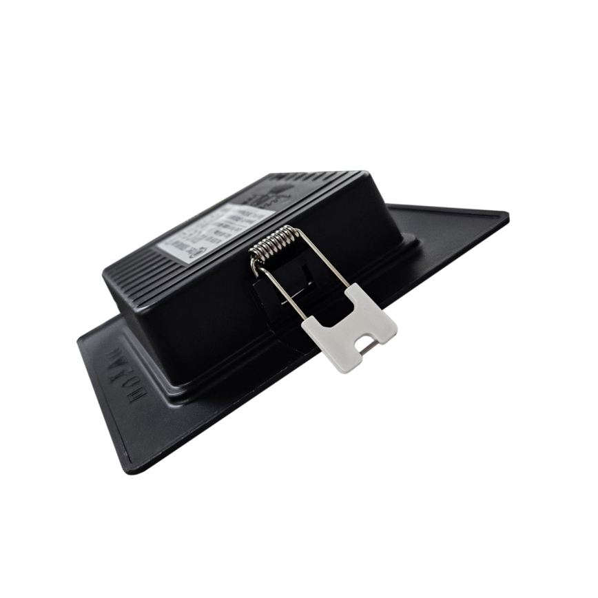 Foco de encastrar LED SQUARE LED/6W/230V 4000K 12x12 cm preto