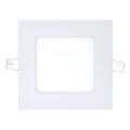 Foco de encastrar LED SQUARE LED/6W/230V 6500K 11,8x11,8 cm branco
