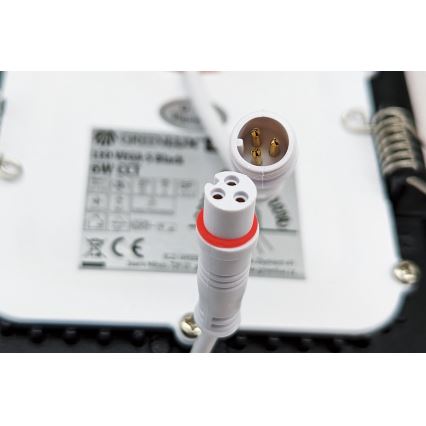 Foco de encastrar LED VEGA LED/12W/230V 2900/3900/5800K 17,5x17,5 cm preto