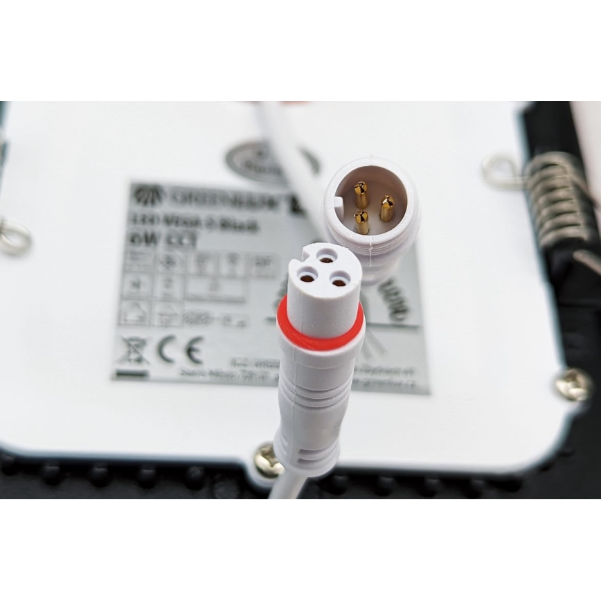 Foco de encastrar LED VEGA LED/12W/230V 2900/3900/5800K 17,5x17,5 cm preto