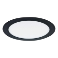 Foco de encastrar LED VEGA LED/12W/230V 2900/3900/5800K diâmetro 17,5 cm preto
