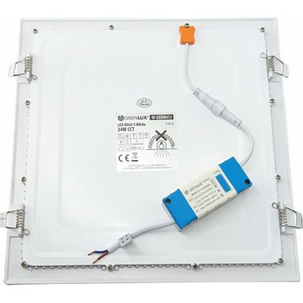 Foco de encastrar LED VEGA LED/24W/230V 2900/3900/5800K 30x30 cm branco