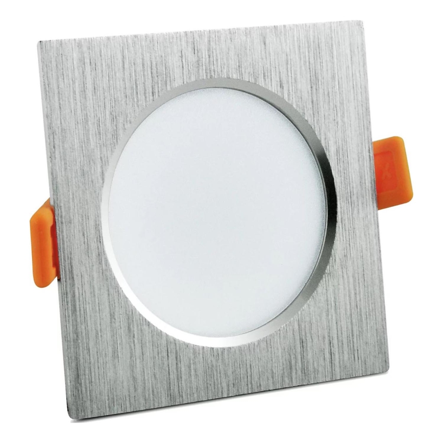 Foco de encastrar LED VENUS LED/7W/230V prateado angular