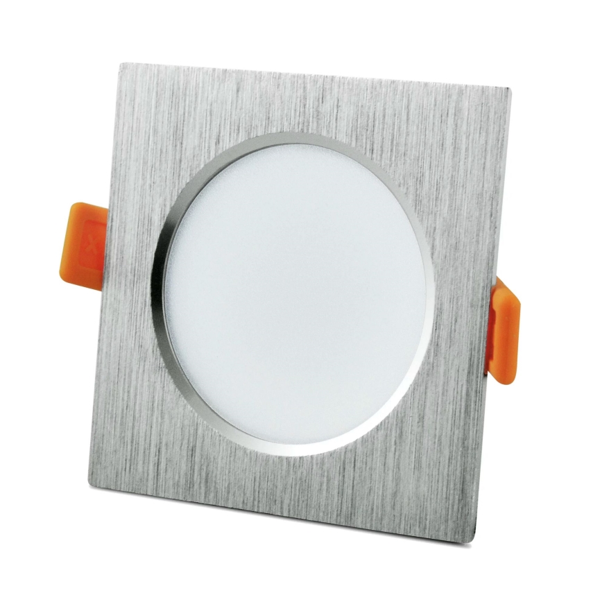 Foco de encastrar LED VENUS LED/7W/230V prateado angular