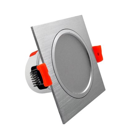 Foco de encastrar LED VENUS LED/7W/230V prateado angular