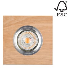 Foco de encastrar LED VITAR 1xGU10/5W/230V carvalho - certificado por FSC