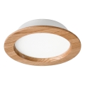 Foco de encastrar LED WOODY SPOT LED/16,5W/230V 4000K carvalho ø 18,5 cm