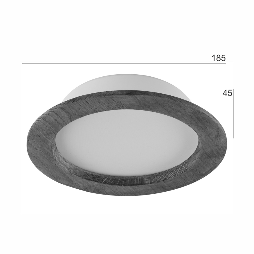 Foco de encastrar LED WOODY SPOT LED/16,5W/230V 4000K carvalho ø 18,5 cm