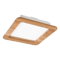 Foco de encastrar LED WOODY SPOT LED/17W/230V 3000K carvalho 18,5x18,5 cm