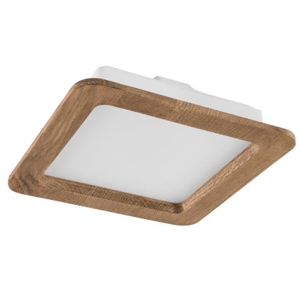 Foco de encastrar LED WOODY SPOT LED/17W/230V 3000K nogueira 18,5x18,5 cm