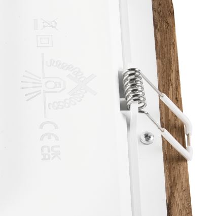 Foco de encastrar LED WOODY SPOT LED/17W/230V 3000K nogueira 18,5x18,5 cm