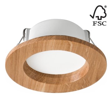 Foco de encastrar LED WOODY SPOT LED/5,5W/230V 4000K carvalho ø 10 cm