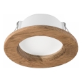 Foco de encastrar LED WOODY SPOT LED/5,5W/230V 4000K nogueira ø 10 cm