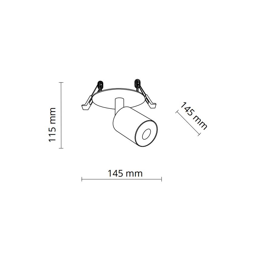 Foco de encastrar NEX 1xGU10/10W/230V branco