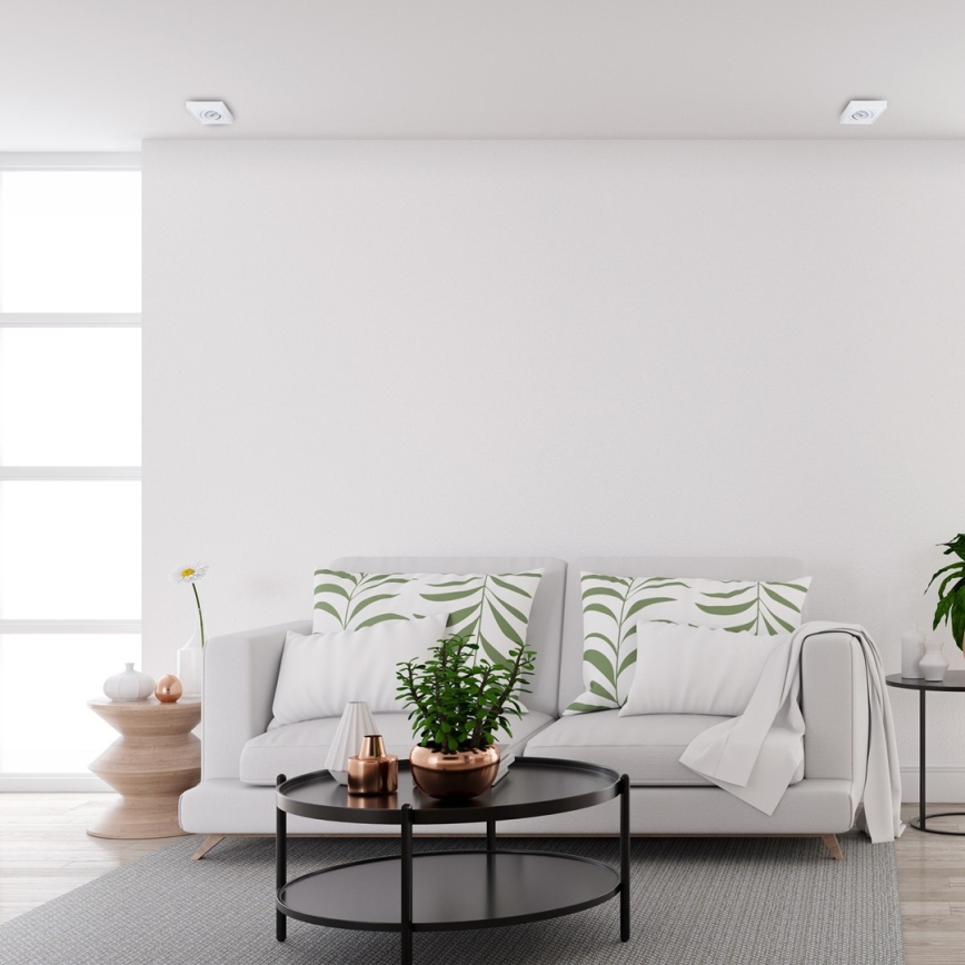 Foco de encastrar NUSA 1xGU5,3/MR16/50W/12V angular branco