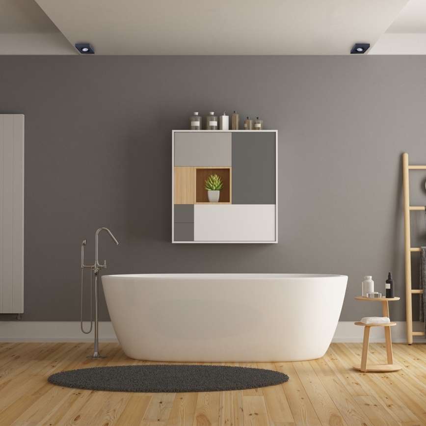 Foco de encastrar NUSA 1xGU5,3/MR16/50W/12V angular preto