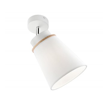 Foco de parede AGUSTINO 1xE27/60W/230V branco/faia