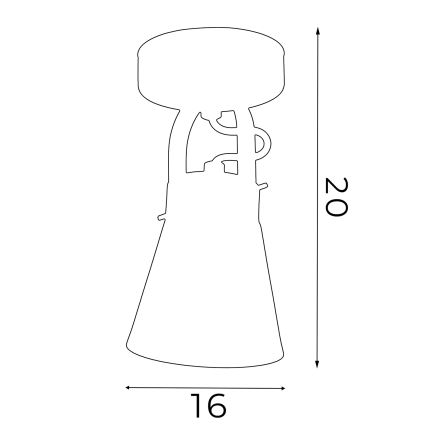 Foco de parede AMOS 1xE27/60W/230V