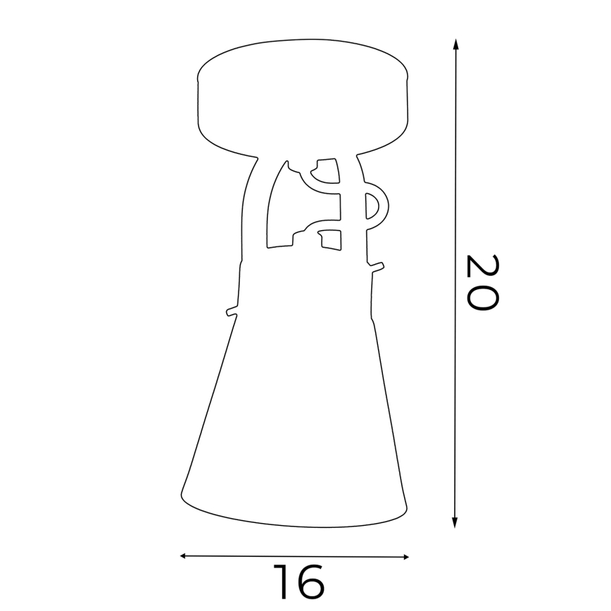 Foco de parede AMOS 1xE27/60W/230V
