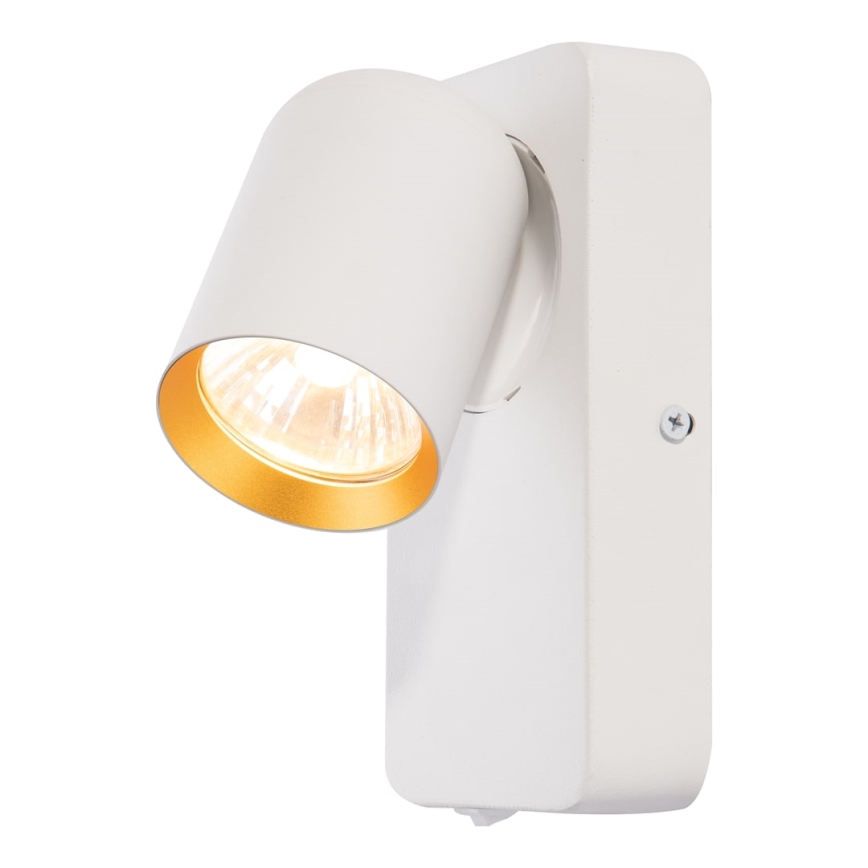 Foco de parede ANDY 1xGU10/8W/230V branco/dourada