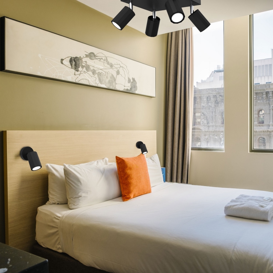 Foco de parede BELLO 1xGU10/8W/230V preto