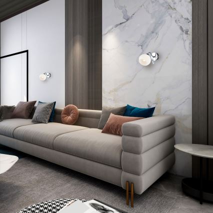 Foco de parede CONNOR 1xE27/15W/230V cromado brilhante/branco