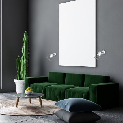 Foco de parede DANTE 1xGU10/25W/230V branco/cromado brilhante