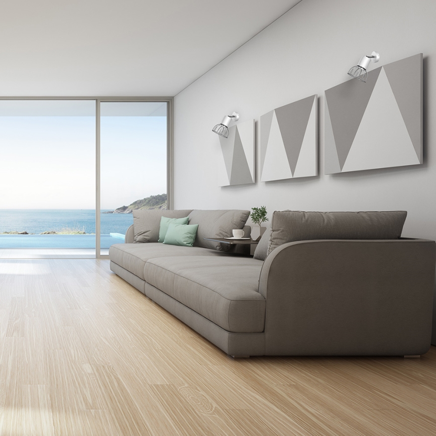 Foco de parede DANTE 1xGU10/25W/230V branco/cromado brilhante