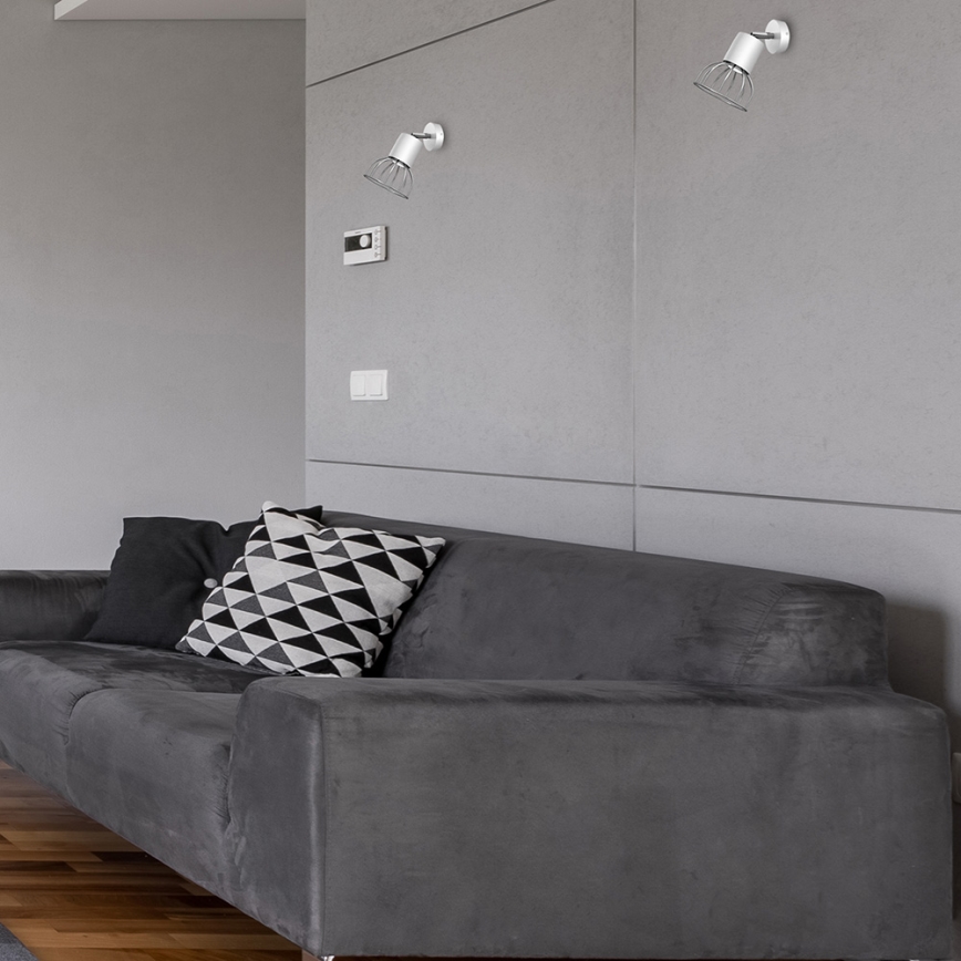 Foco de parede DANTE 1xGU10/25W/230V branco/cromado brilhante