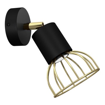 Foco de parede DANTE 1xGU10/25W/230V preto/dourado