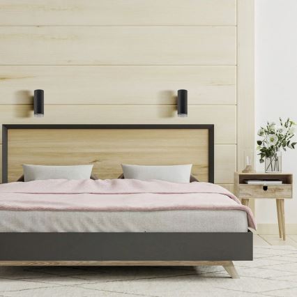 Foco de parede de casa de banho TURYN 1xGU10/10W/230V IP44 preto